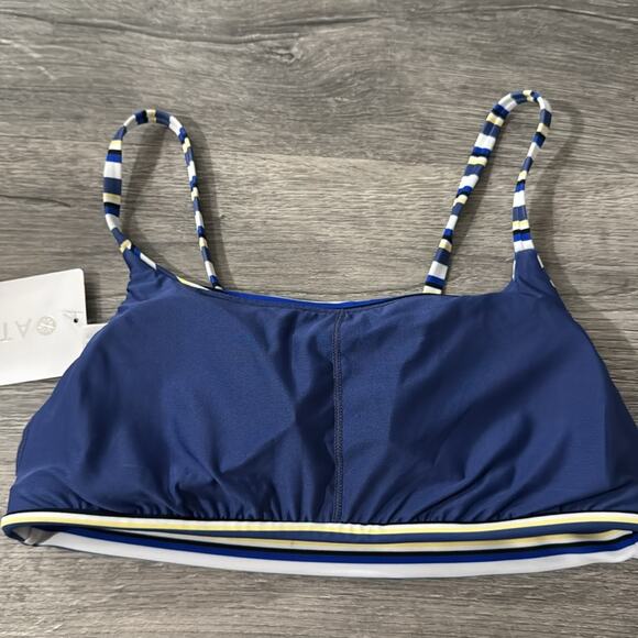 Athleta Scoop Bikini Top A-C Amelia Stripe - Size XS - Picture 6 of 8